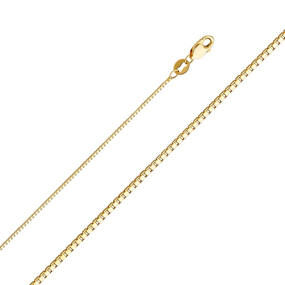 14K Yellow Gold 0.8 mm Box Chain - 16